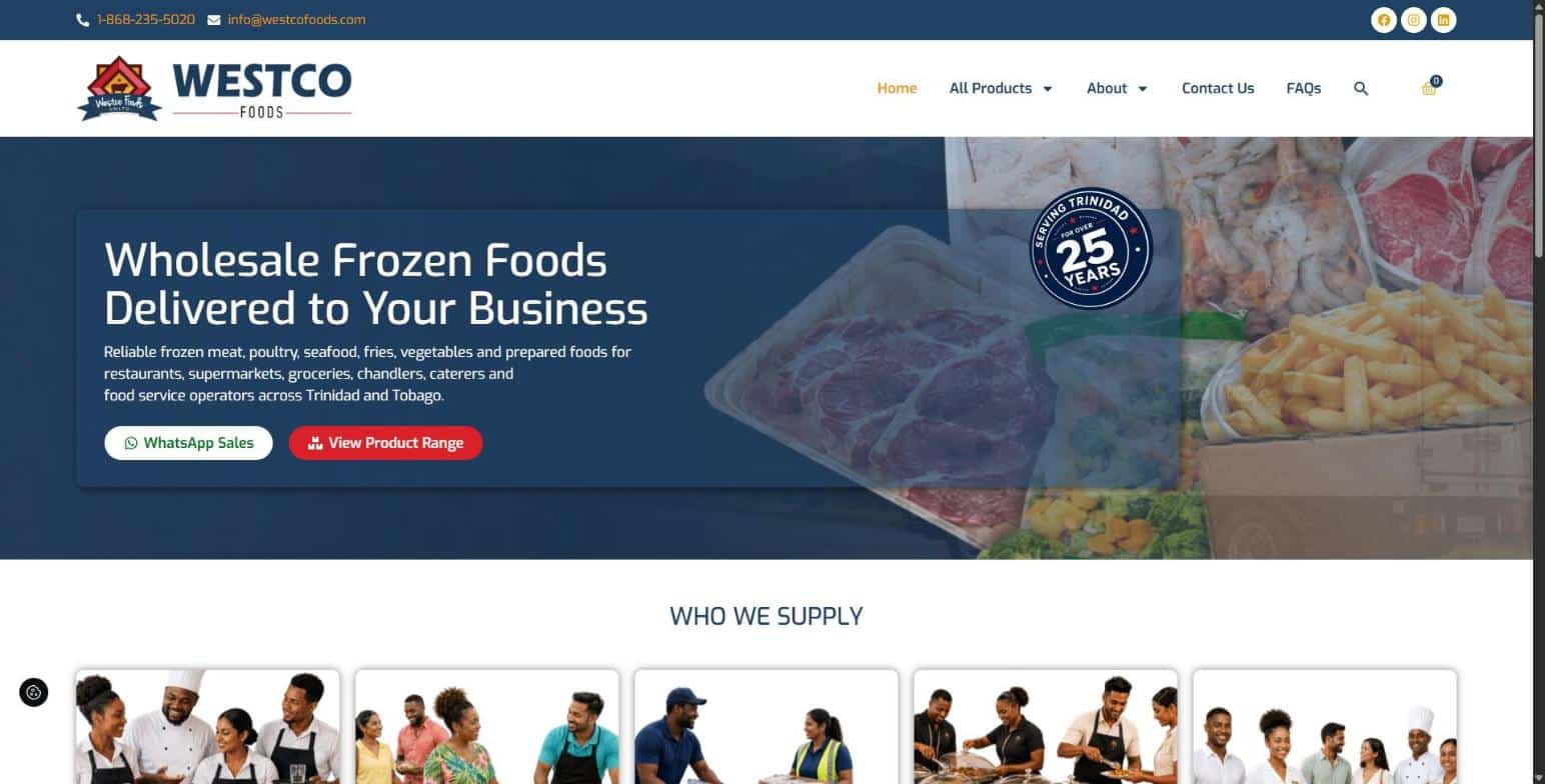 westco foods home screenshot